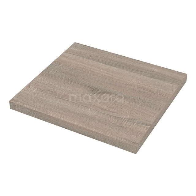 Modulo Slim Waschtischplatte, 50 cm, Eiche T09-0500-33200 Holz Badezimmerregal, quadratisch, Eichenlook, perfekt als stilvolle Aufbewahrung oder dekoratives Element im modernen Badezimmer.