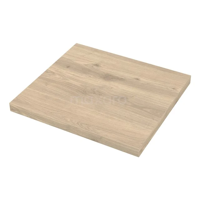Modulo Slim Waschtischplatte, 50 cm, hellbraune Eiche T09-0500-33400 Holzplatte in heller Eichenfarbe, ideal als Waschtischplatte für ein modernes Badezimmer, aus nachhaltigem Material gefertigt.