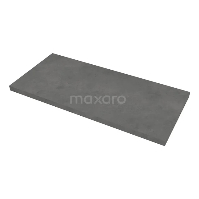 Modulo Slim Waschtischplatte, 100 cm, Dunkelgrauer Beton T09-1000-35100 Rechteckige graue Badezimmerspiegelplatte im Betonlook, ideal für stilvolle Wanddekoration in modernen Bädern.