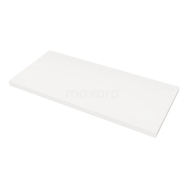 Rectangular white shower tray panel, made of durable acrylic; ideal for modern bathroom design.