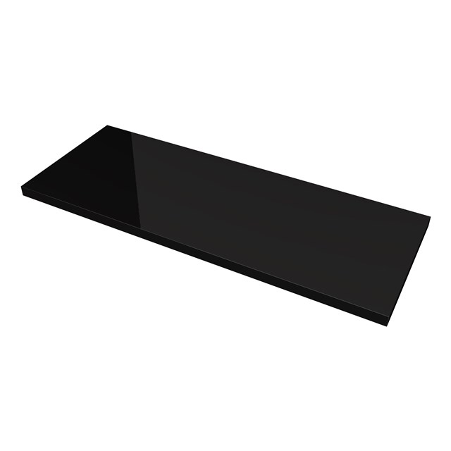 Modulo Wastafelblad | 120 cm Hoogglans zwart T06-1200-31100