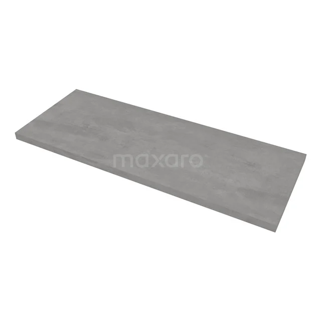 Modulo Plato Vanity units for countertop basin | 120 cm Light grey oak Handle-less front Light grey concrete worktop 2 Stacked drawers BMK17-03275 Grey rectangular concrete-look basin worktop, modern design, ideal as a bathroom unit for a stylish look.