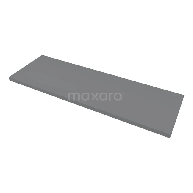 Grijze rechthoekige wastafelblad van duurzaam composietmateriaal, perfect voor een moderne badkamerinrichting.
