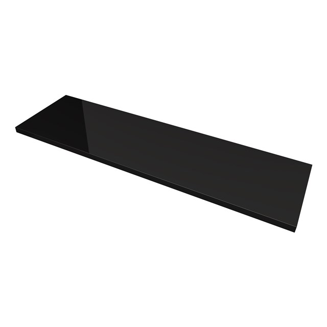 Modulo Wastafelblad | 160 cm Hoogglans zwart T06-1600-31100