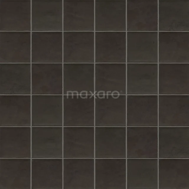 Black ceramic bathroom tile, matte finish, square design, ideal for modern showers and wall coverings.