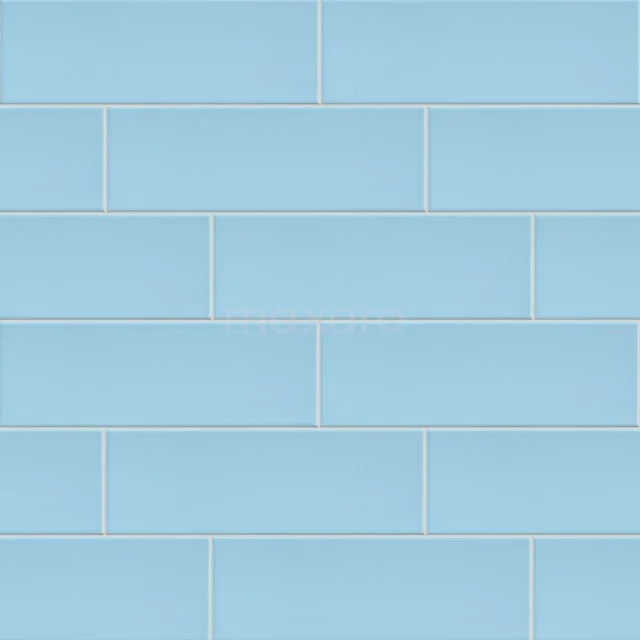 Himmelblaue rechteckige Wandfliesen aus Keramik, perfekt für einen modernen Badezimmerstil.