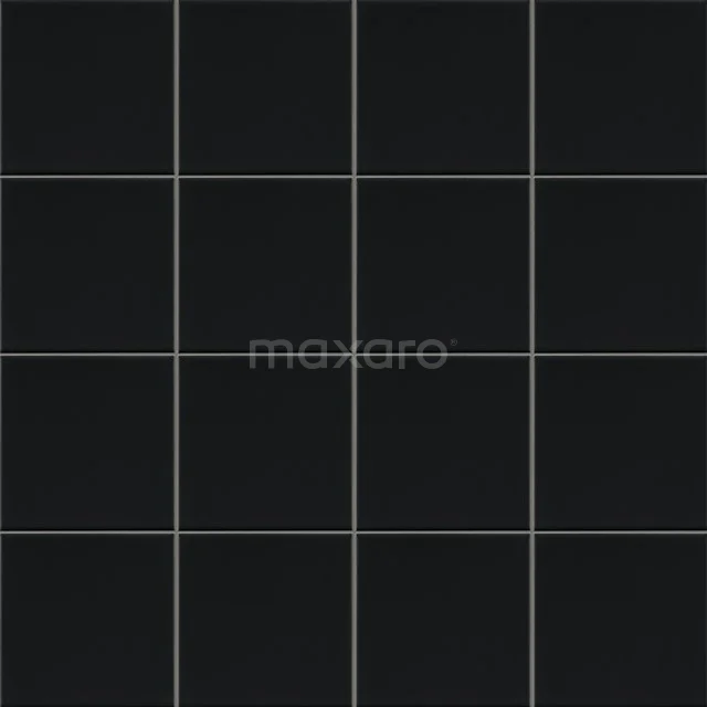 Century Matte Black Wall tile | 15x15cm Uni Black 501-120205 Black square ceramic bathroom tiles with glossy finish, sleek and modern design for a stylish bathroom.