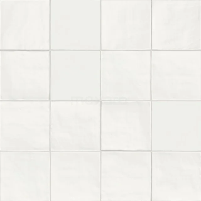 Weiße quadratische Badezimmerfliese, keramisches Design, matte Oberfläche, perfekt für moderne Wanddekoration im Badezimmer.