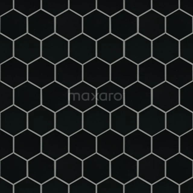 Mosaic tile Mena Black 25.6x29.6cm Mosaic Black Glossy 306-090103
