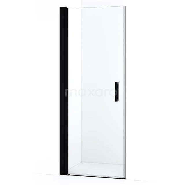 Diamond Duschtür | 80 cm Matt Schwarz Klarglas Drehtür DDA108120MBN Glas Duschtür mit schwarzem Aluminiumrand, elegantes Design, ideal für moderne Bäder.