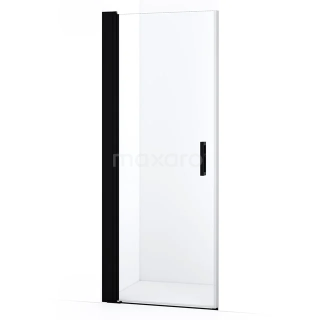 Glas Duschtür mit Schwarz Profil, Klarglas und minimalistischem Design, ideale Ergänzung für moderne Bäder.