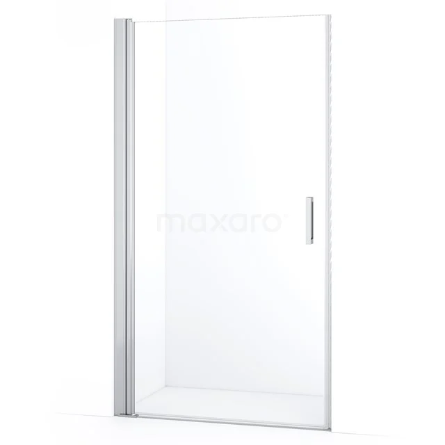 Glasene Duschtür mit silberfarbenem Rahmen und minimalistischem Design, ideal für ein modernes Badezimmer.