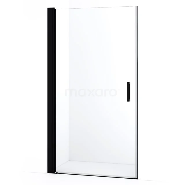 Diamond Duschtür | 100 cm Matt Schwarz Klarglas Drehtür DDA110120MBN Duschtür mit klarglas und schwarzer Aluminiumverkleidung, perfekt für ein modernes Badezimmer.