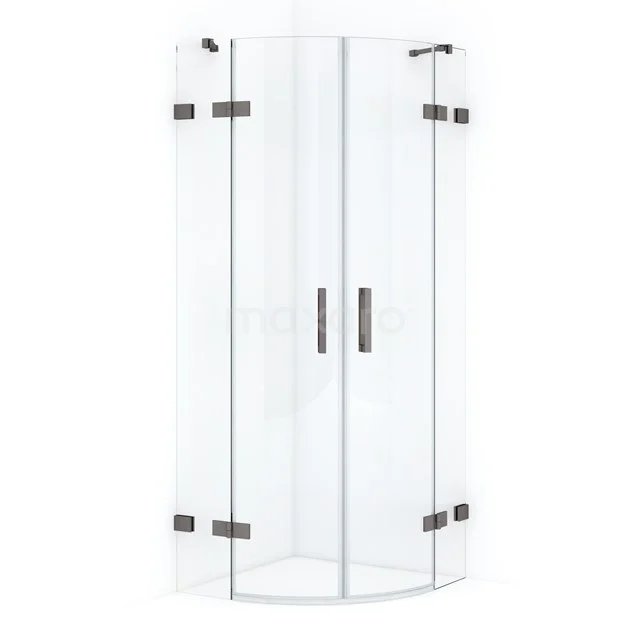 Douchecabine Diamond 80x80cm 8mm Helder Veiligheidsglas Kwartrond Zwart