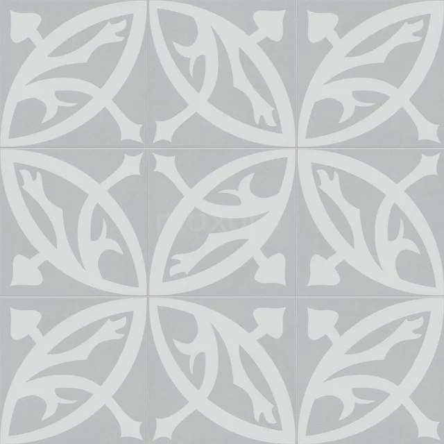 Bodenfliese/Wandfliese Memory Circle Grey 20x20cm Portugiesisch Mehrfarbig 402-010108 Graue keramische Badezimmerfliese mit eleganten Muster, ideal für eine stilvolle Wand oder Boden.