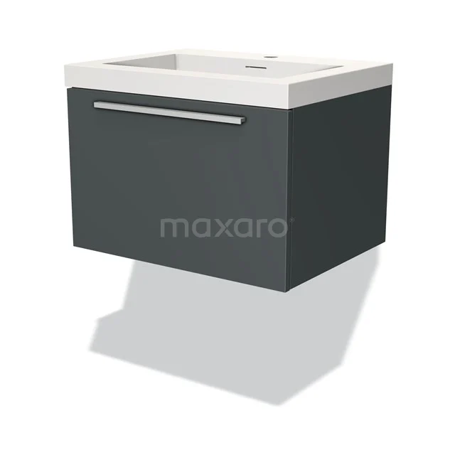 Modulo Vanity units with basin | 60 cm Dark grey Flat front Solid surface 1 drawer BMW11-03021