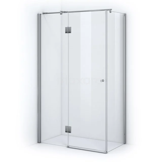 Zircon Allure Shower cabin | 120x60 cm Chrome Pivot door Rectangle CZB6606300 Shower enclosure with clear glass and silver profiles, corner model with pivot door, perfect for a modern bathroom.