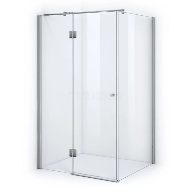 Glass shower enclosure with sleek aluminium frame, transparent doors and modern design, perfect for any bathroom.
