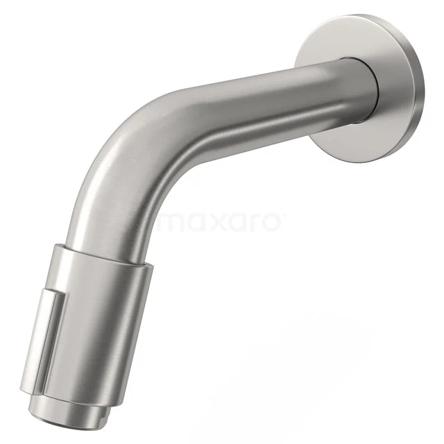 Edelstahl-Wandarmatur mit gebogenem Design, geeignet für moderne Duschenserien, ideal für ein stilvolles Badezimmer-Upgrade.