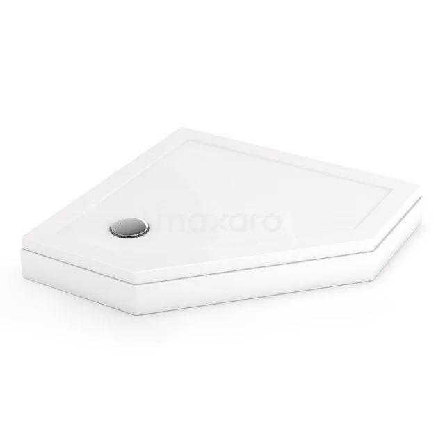 High Shower tray 90x90cm Pentagon Acrylic High-gloss white DBAP0909-H