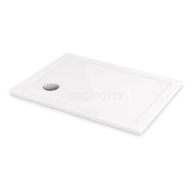 Duschwanne / Duschtasse 110x80cm Rectangle Acryl Hochglanz Weiß DBAR1108G Rechteckige weiße Duschwanne aus Keramik, mit Ablauf links, ideal für moderne Bäder.