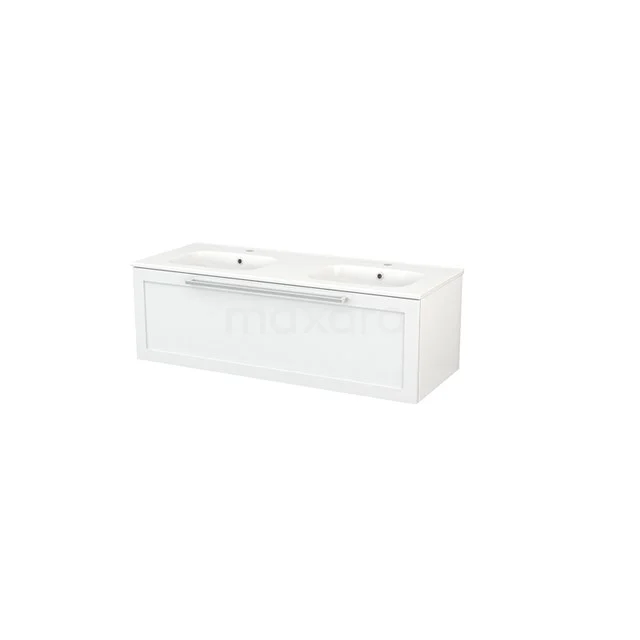 White wall-mounted Bathroom unit with vanity units with basin, sleek design and soft-close drawers, ideal for modern bathrooms.