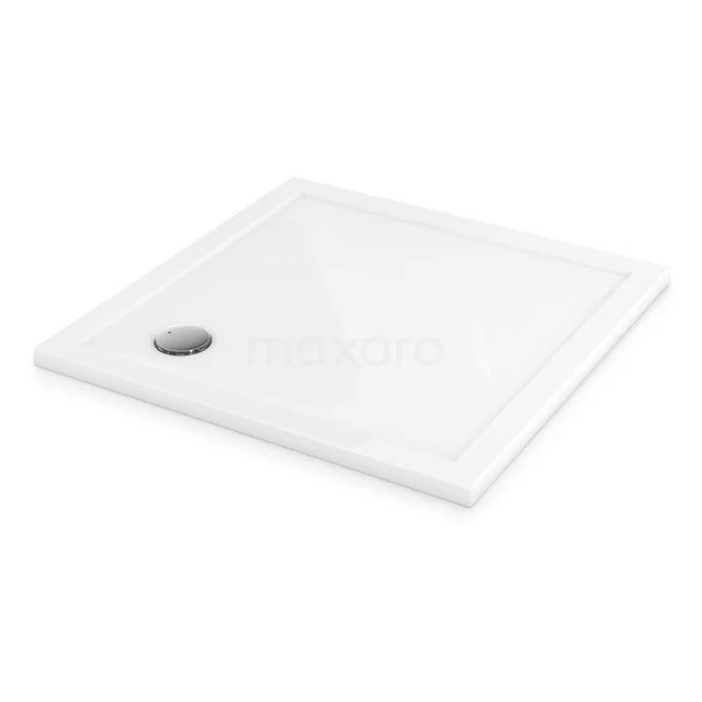 Viereckige weiße Duschwanne aus hochwertiger Keramik mit einem klaren Design, ideal für eine moderne Badezimmergestaltung.