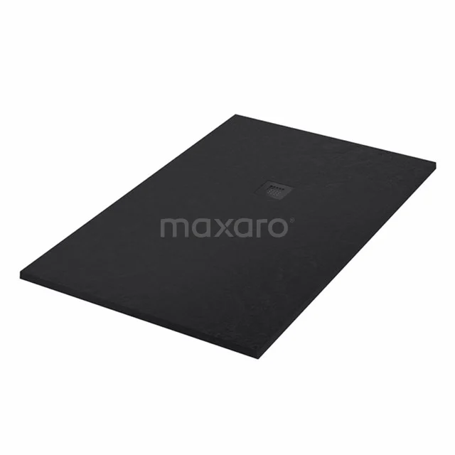 Shower tray 160x100cm Rectangle Mineral marble Black DBLR1610B-RB