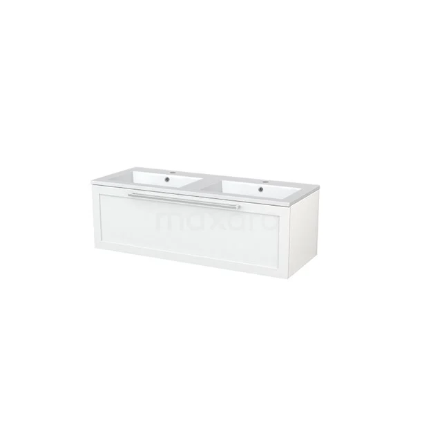 White bathroom unit with vanity units with basin, modern design, smooth finish, ideal for spacious and stylish bathrooms.