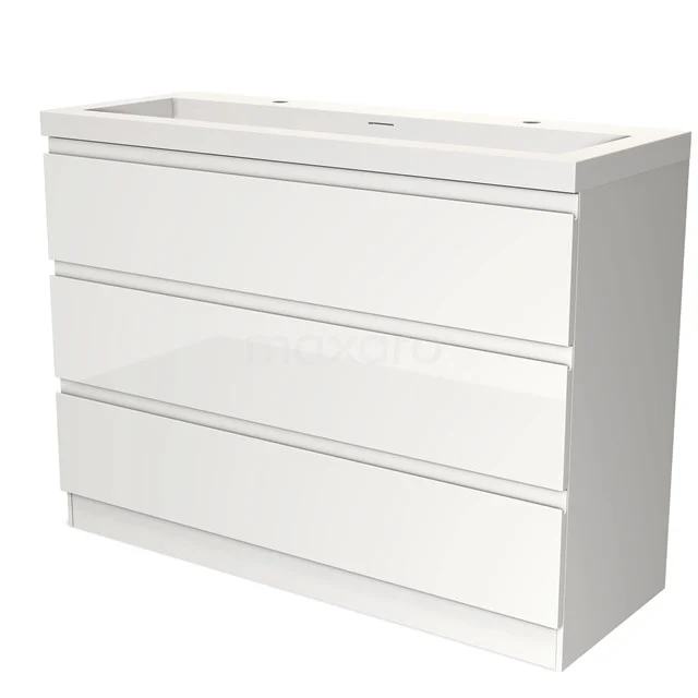 White bathroom unit with four drawers, sleek design, made of high-quality MDF, ideal for modern bathroom design.