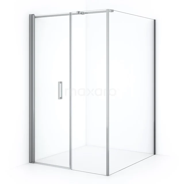 Diamond Shower enclosure | 140x120 cm Chrome Clear glass Pivot door Rectangle CDC106146310CN