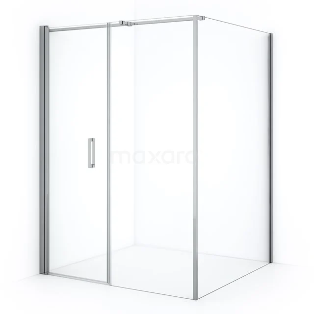 Diamond Shower enclosure | 140x130 cm Chrome Clear glass Pivot door Rectangle CDC106147310CN
