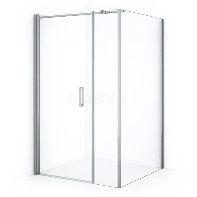 Glass shower enclosure with sliding door, sleek aluminium profile, clear safety glass, modern design for any bathroom.