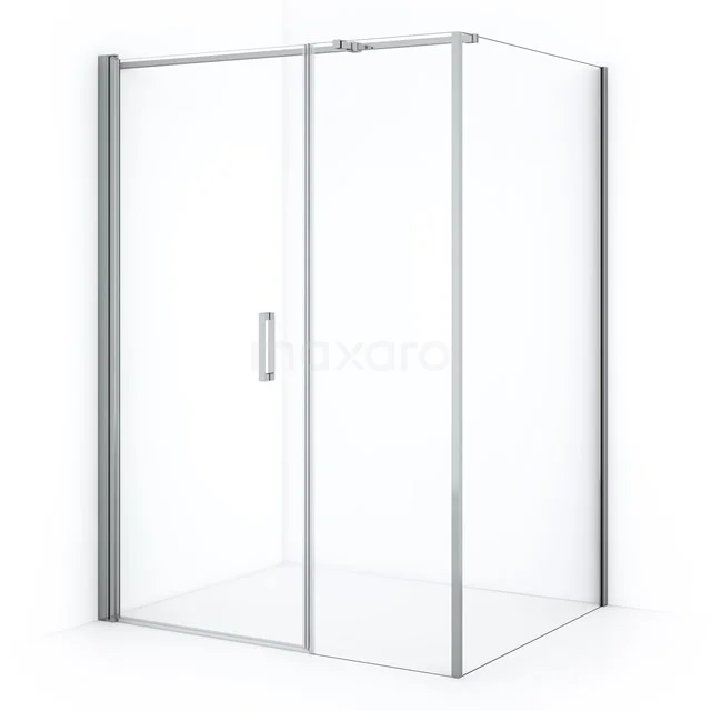 Diamond Douchecabine | 140x110 cm Chroom Helder glas Draaideur Rechthoek CDC108116310C