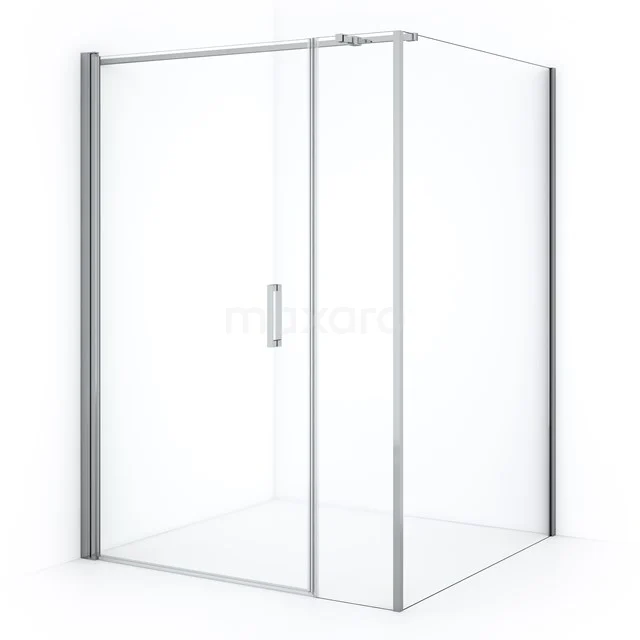 Diamond Shower enclosure | 130x130 cm Chrome Clear glass Pivot door Square CDC109134310CN
