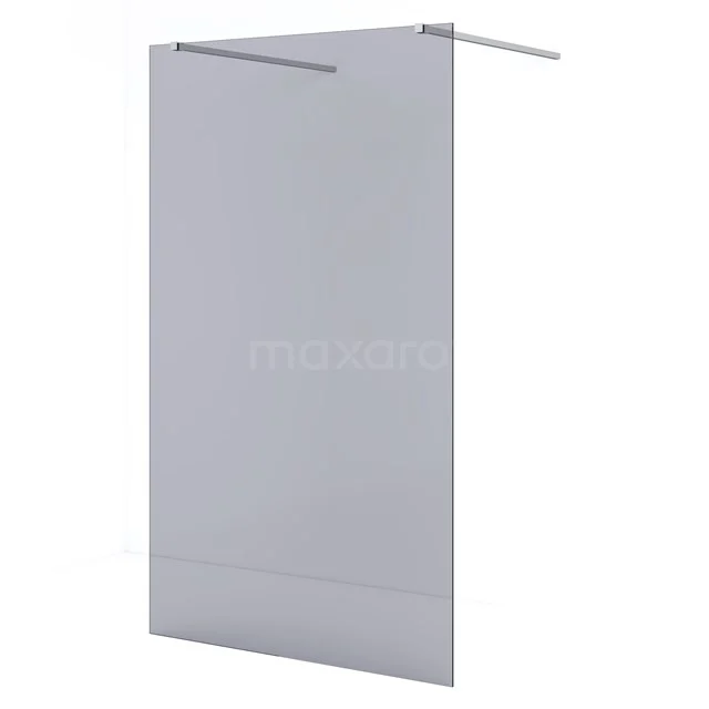 Diamond Walk-in shower | 110 cm Chrome Smoke glass Free-standing wall IDF1181C