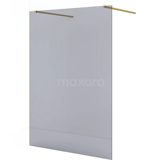 Diamond Inloopdouche | 140 cm Goud Rookglas Vrijstaande wand IDF1481GG