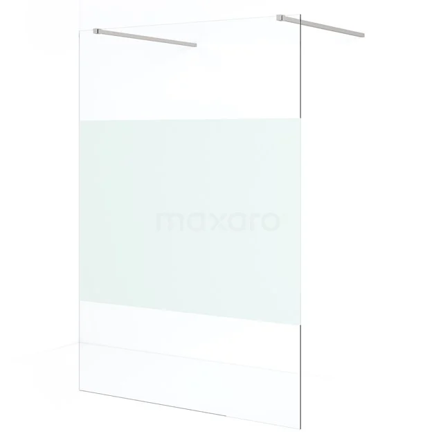 Diamond Inloopdouche | 140 cm Rvs Helder met matte strook Vrijstaande wand IDF1483BR