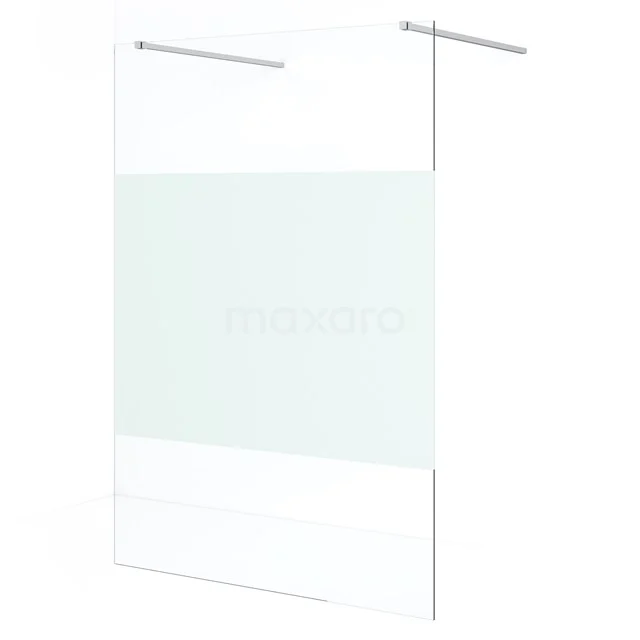 Diamond Inloopdouche | 140 cm Chroom Helder met matte strook Vrijstaande wand IDF1483C