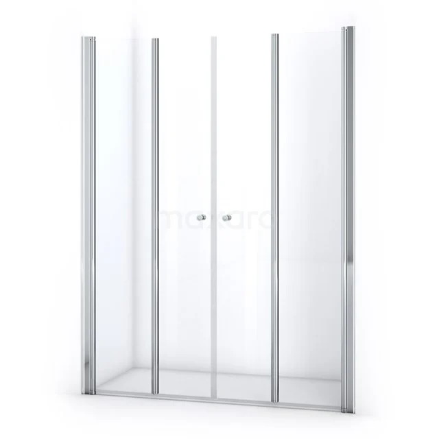 Zircon Comfort Shower door | 155 cm Chrome Clear glass Folding door S3610-1600