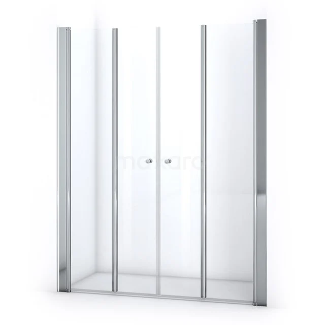 Zircon Comfort Shower door | 160 cm Chrome Clear glass Folding door S3620-1600