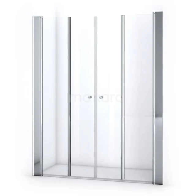 Zircon Comfort Shower door | 165 cm Chrome Clear glass Folding door S3630-1600