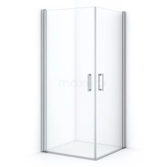 Diamond Shower enclosure | 80x80 cm Chrome Clear glass Pivot door Square CDE1080810CN