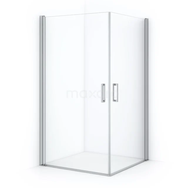 Diamond Shower enclosure | 90x90 cm Chrome Clear glass Pivot door Square CDE1090910CN