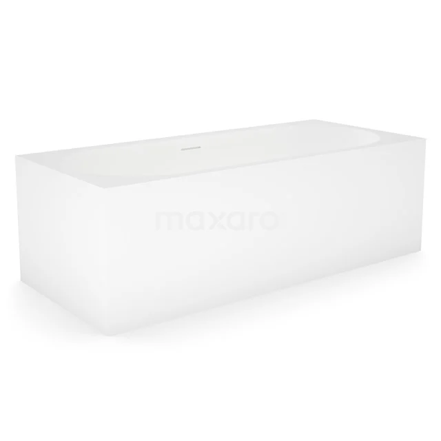 Fortore Freistehende Badewanne | 180x80cm Solid Surface Matt Weiß VSB23-MN Minimalistisch weiß rechteckiges Badewanne, hergestellt aus nachhaltigem Acryl, ideal als stilvolle Blickfang in modernen Bäder.