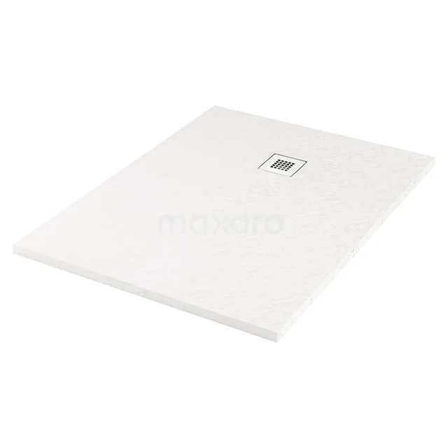 Duschwanne / Duschtasse 120x80cm Rechteck Mineralguss Weiß DBLR1208W-RW Rechteckige, weiße Duschwanne aus Keramik mit flachem Design, ausgestattet mit zentralem Abfluss.