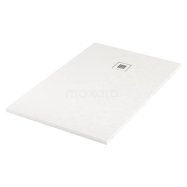 Duschwanne / Duschtasse 140x80cm Rechteckig Mineralguss Weiß DBLR1408W-RW Weiße rechteckige Duschwanne aus Keramik mit Ablauf in der Mitte, elegantes Design, perfekt für moderne Bäder.