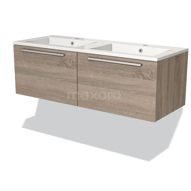 Modulo Vanity units with basin | 120 cm Oak Flat front Mineral marble 2 Side-by-side drawers BMW12-00127