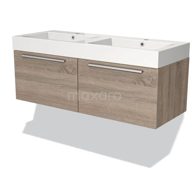 Modulo Vanity units with basin | 120 cm Oak Flat front Mineral marble 2 Side-by-side drawers BMW12-00128