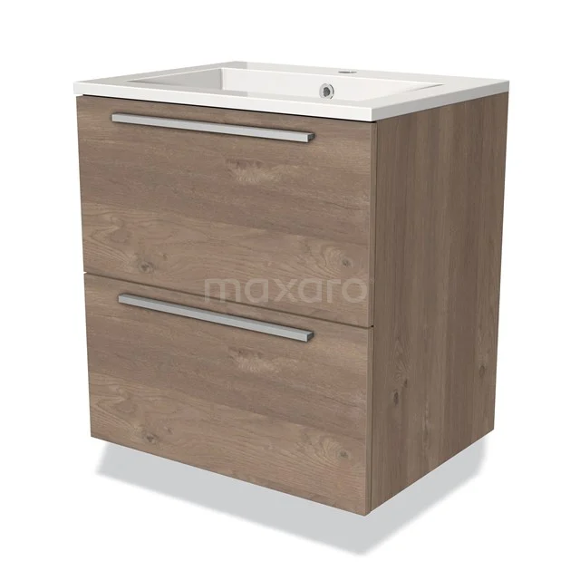 Wooden bathroom unit with sink, two-ply design, modern design, ideal for stylish bathroom storage.